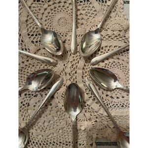 Set of 10 Vintage Teaspoons Wm Rogers & Son Silverplate “Exquisite” 1940 Pattern